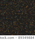 Mosaic seamless dark colored pixel background. 89349884