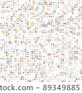 Mosaic seamless colored pixel vector background 89349885