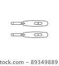 Pregnancy tests outline vector icons  89349889
