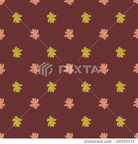 Leaves oak engraved seamless pattern. Retro background botanical with forest foliage in hand drawn style. Leaves oak engraved seamless pattern. Retro background botanical with forest foliage in hand drawn style. 89350372