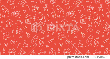 Christmas seamless doodle pattern Christmas seamless doodle pattern 89350828