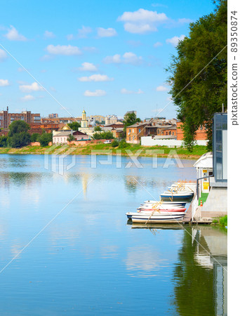 Kharkiv river city skyline Ukraine 89350874
