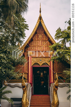 Wat Phra Kaew temple in Chiang Rai, Thailand 89351116