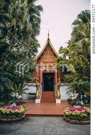 Wat Phra Kaew temple in Chiang Rai, Thailand 89351177