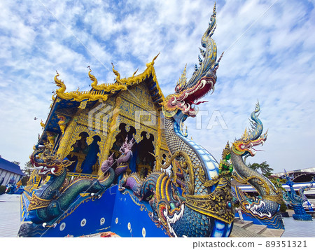 Wat Rong Suea Ten, the Blue Temple, in Chiang Rai, Thailand 89351321