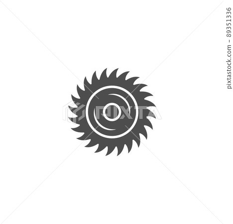Metal saw icon logo design illustration 89351336