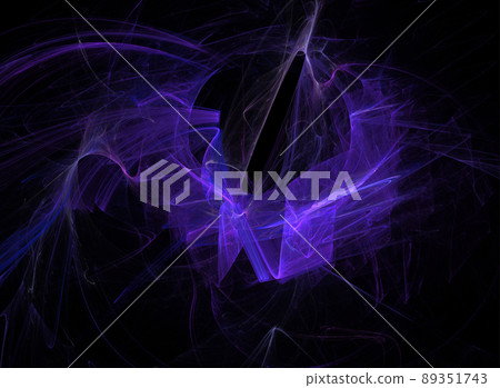 space illustration of a fantasy planet on a black background, fractal, design, art, blue field effect space illustration of a fantasy planet on a black background, fractal, design, art, blue field effect 89351743