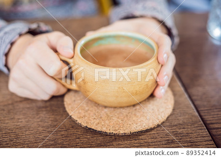 Homemade Indian Sweet masala tea. Spices - cardamom, cinnamon, ginger 89352414