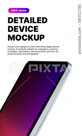Detailed Device Mockup. Editable Gadget, Tablet, Smartphone Design. Minimalistic Advertisement Template for Stories Detailed Device Mockup. Editable Gadget, Tablet, Smartphone Design. Minimalistic Advertisement Template for Stories 89352780