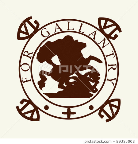 Symbol from the Flag of Malta. Vector drawing sign 89353008