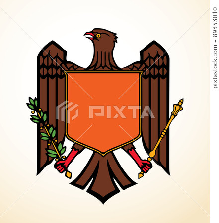 Symbol from the flag of Moldova. Vector drawing sign Symbol from the flag of Moldova. Vector drawing sign 89353010