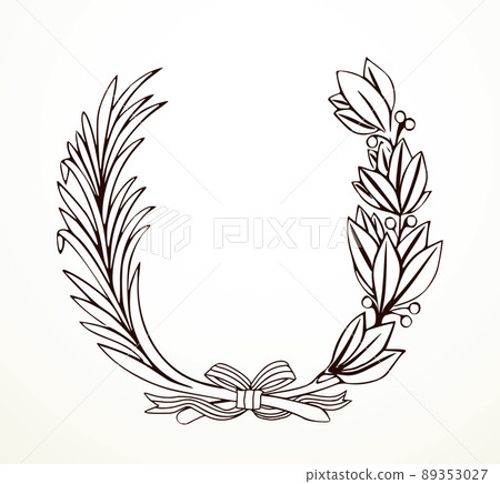 Coat of arms from the flag of Peru. Vector drawing icon 89353027