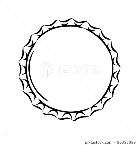 Bottle cap. Doodle style bottle cap vector 89353089