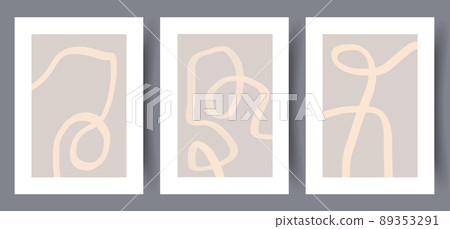 Printable wall art vector poster set vector. 89353291