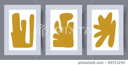 Printable wall art vector poster set vector. 89353294