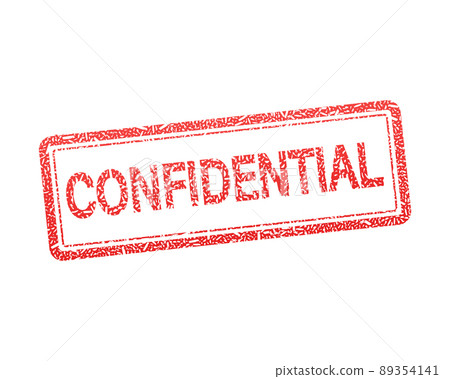 Confidential red stamp for banner design. Isolated background. Sign forbidden. Vector file. 89354141