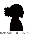 a girl head silhouette vector 89355188
