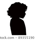 a girl head silhouette vector 89355190