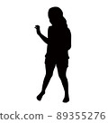 a girl body silhouette vector 89355276