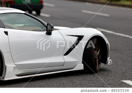 Image of a sports car running on public roads Image of a sports car running on public roads 89355534