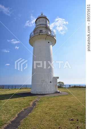 Photographing the scenery of Cape Esan Lighthouse in Hakodate, Hokkaido in the spring Photographing the scenery of Cape Esan Lighthouse in Hakodate, Hokkaido in the spring 89355631
