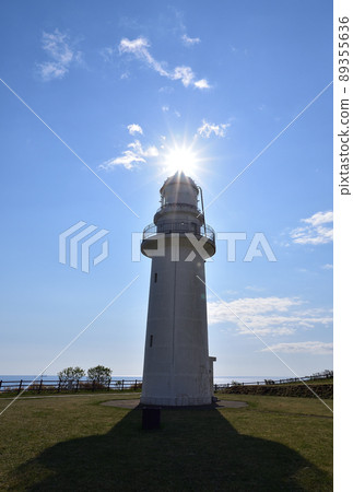 Photographing the scenery of Cape Esan Lighthouse in Hakodate, Hokkaido in the spring Photographing the scenery of Cape Esan Lighthouse in Hakodate, Hokkaido in the spring 89355636
