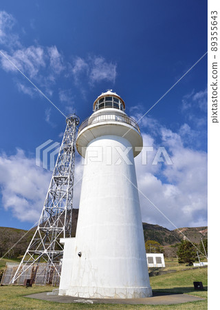 Photographing the scenery of Cape Esan Lighthouse in Hakodate, Hokkaido in the spring Photographing the scenery of Cape Esan Lighthouse in Hakodate, Hokkaido in the spring 89355643