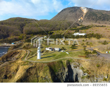 Photographing the scenery of Cape Esan Lighthouse in Hakodate, Hokkaido in the spring Photographing the scenery of Cape Esan Lighthouse in Hakodate, Hokkaido in the spring 89355655
