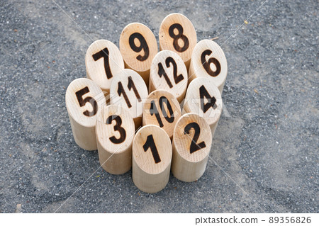 Mölkky, a traditional Finnish sport 89356826