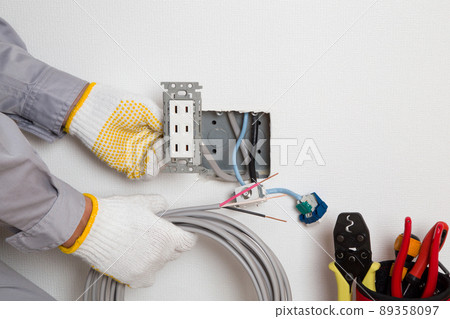 Outlet construction site Electrical construction site 89358097