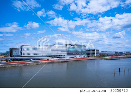 從羽田機場周圍的多摩川天橋 King Sky Front 多摩川眺望 89359713