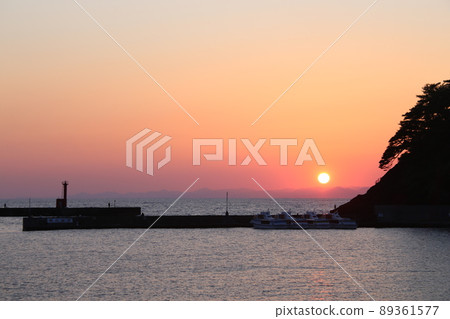 仁科港的夕陽 仁科港的夕陽 89361577