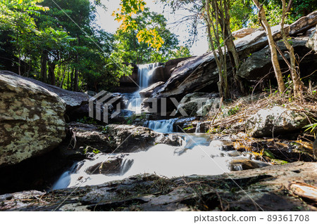 Tropical waterfall in rain forest 89361708