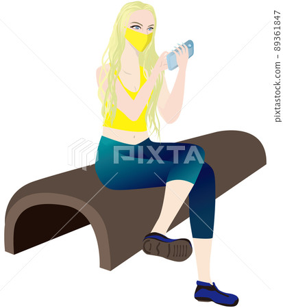 Ukrainian woman operating a smartphone 89361847