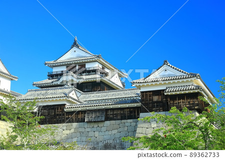 [愛媛縣]鮮綠色的松山城天守閣 89362733