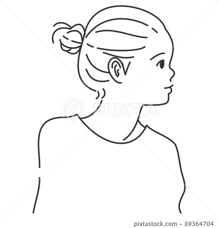 具有透明背景的女孩的個人資料_1 89364704