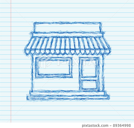 Shop or market store front exterior facade. Vector illustration Shop or market store front exterior facade. Vector illustration 89364998