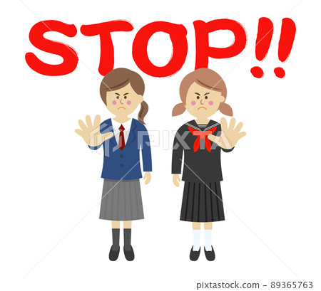 Illustration image of a student called STOP 89365763