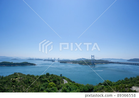 Setoo Bridge seen from Mt. Washuzan, Okayama Prefecture 89366558