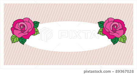Festive invitation card with roses. Template with an empty text field. Invitation to a wedding, birthday, holiday. Vector illustration. Festive invitation card with roses. Template with an empty text field. Invitation to a wedding, birthday, holiday. Vector illustration. 89367028