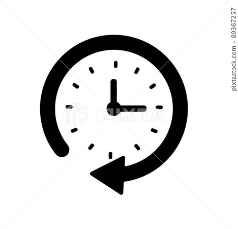 Clock icon vector. History, time icon vector...-插圖素材 [89367257] - PIXTA圖庫