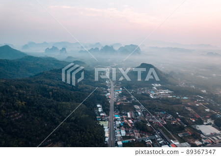 Beautiful view of the seaside town of Krabi Beautiful view of the seaside town of Krabi 89367347