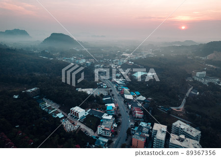 Beautiful view of the seaside town of Krabi Beautiful view of the seaside town of Krabi 89367356