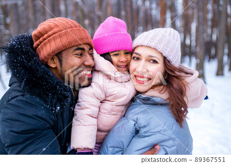 happiness excited people in warm clothing in winter outdoors happiness excited people in warm clothing in winter outdoors 89367551