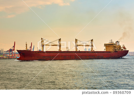 Large cargo ship in in Bosphorus Strait, Istanbul, Turkey Large cargo ship in in Bosphorus Strait, Istanbul, Turkey 89368709