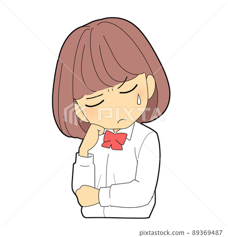 Female student thinking Female student thinking 89369487