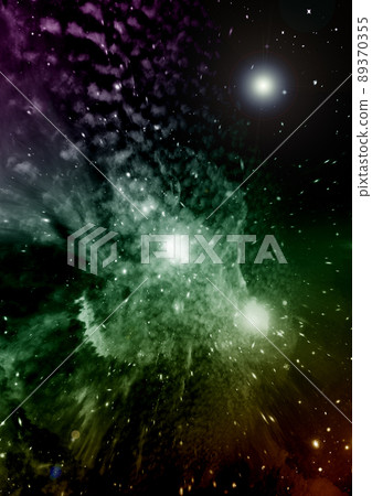 galaxy in a free space. 3D rendering 89370355