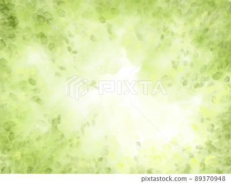 Background illustration with beautiful sunlight through the trees as if drawn in transparent watercolor Background illustration with beautiful sunlight through the trees as if drawn in transparent watercolor 89370948