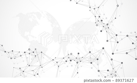 Technology abstract background with connected line and dots. Big data visualization. Artificial Intelligence and Machine Learning Concept Background. Analytical networks illustration Technology abstract background with connected line and dots. Big data visualization. Artificial Intelligence and Machine Learning Concept Background. Analytical networks illustration 89371627