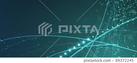 Quantum processing. Deep learning artificial intelligence. Future new technology  for business or science presentation 89372245